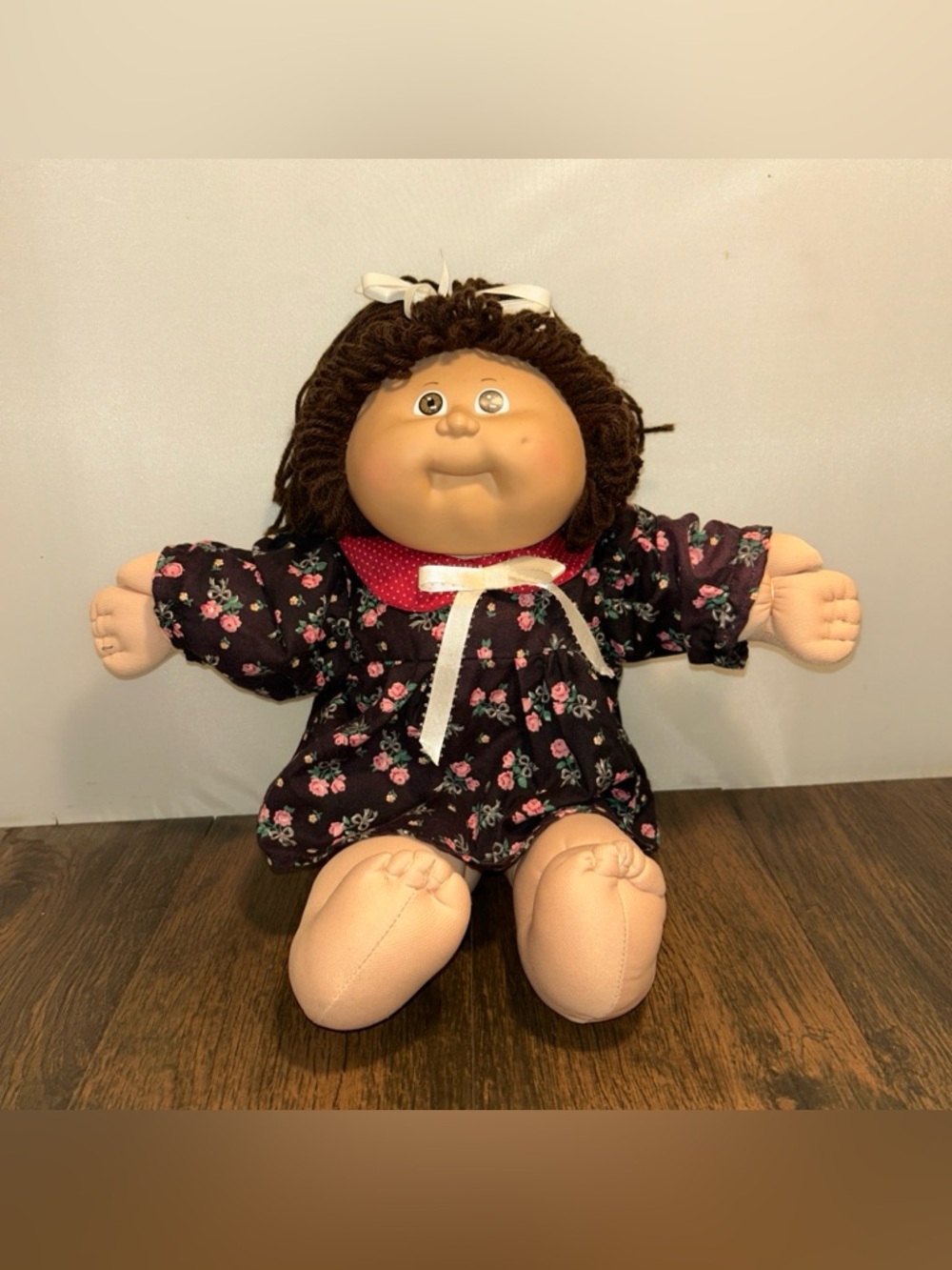 Cabbage Patch Kid Doll Brown Brunette Hair Brown Eyed Girl Vintage 1985